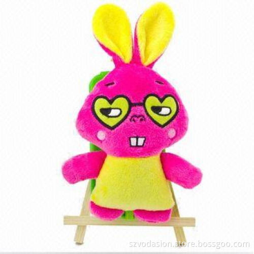 Plush pencil case with stylish rabbit design